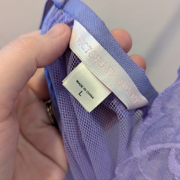 Vintage Y2K Victoria's Secret Sheer Lavender Slip Dress Lingerie - Picture 10 of 11